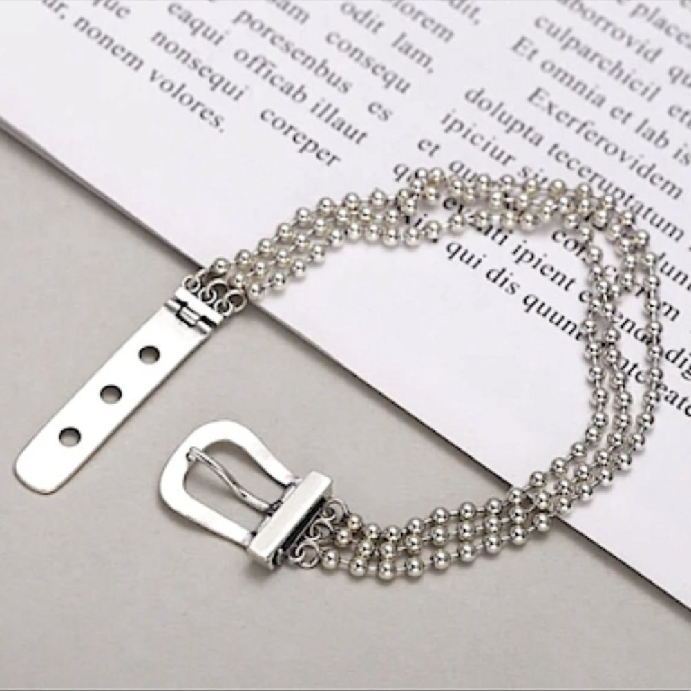 BUCKLE BRACELET STERLING SILVER - Picture 2 of 8